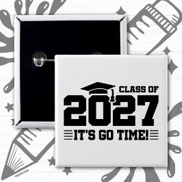 Bóton Quadrado 5.08cm Hora de Ir Ano de Formatura Turma de Formandos de