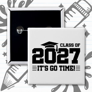 Bóton Quadrado 5.08cm Hora de Ir Ano de Formatura Turma de Formandos de