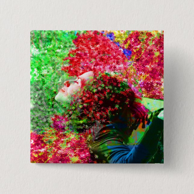 Bóton Quadrado 5.08cm Horário de Verão (Frente)