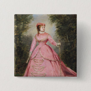 Bóton Quadrado 5.08cm Hortense Schneider 1868