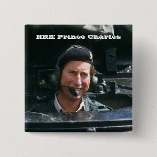 Bóton Quadrado 5.08cm HRH Prince Charles