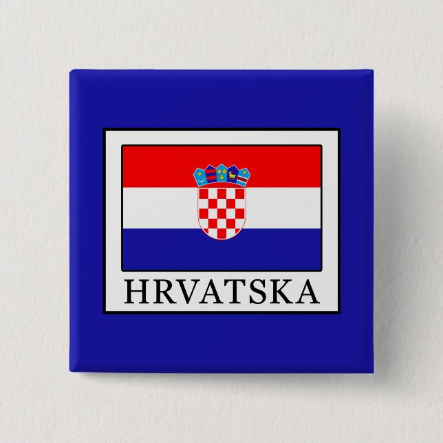 Bóton Quadrado 5.08cm Hrvatska (Frente)