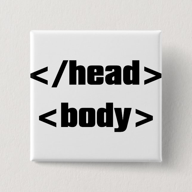 Bóton Quadrado 5.08cm HTML_Element (Frente)