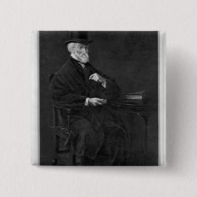 Bóton Quadrado 5.08cm Hubert George de Burgh-Colocação em latas (Frente)