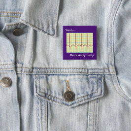 Bóton Quadrado 5.08cm Humor Cardiológico Realmente Taquicista