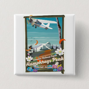 Bóton Quadrado 5.08cm Humphreys Peak,Humphreys Peak,Flagstaff,Arizona