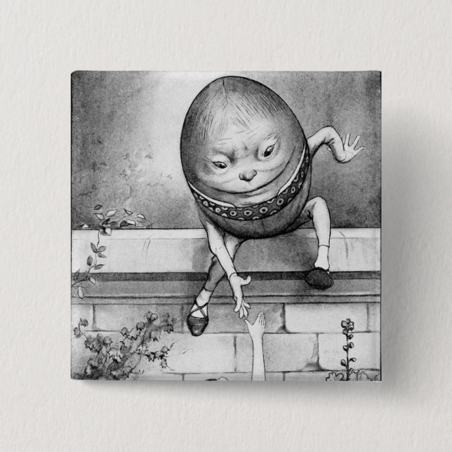 Bóton Quadrado 5.08cm Humpty Dumpty (Frente)