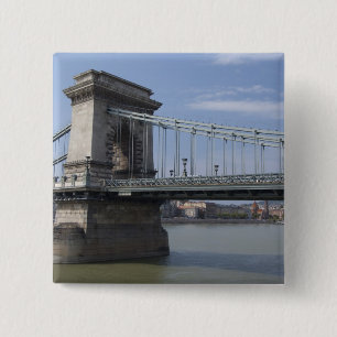 Bóton Quadrado 5.08cm Hungria, cidade capital Budapeste. Histórica