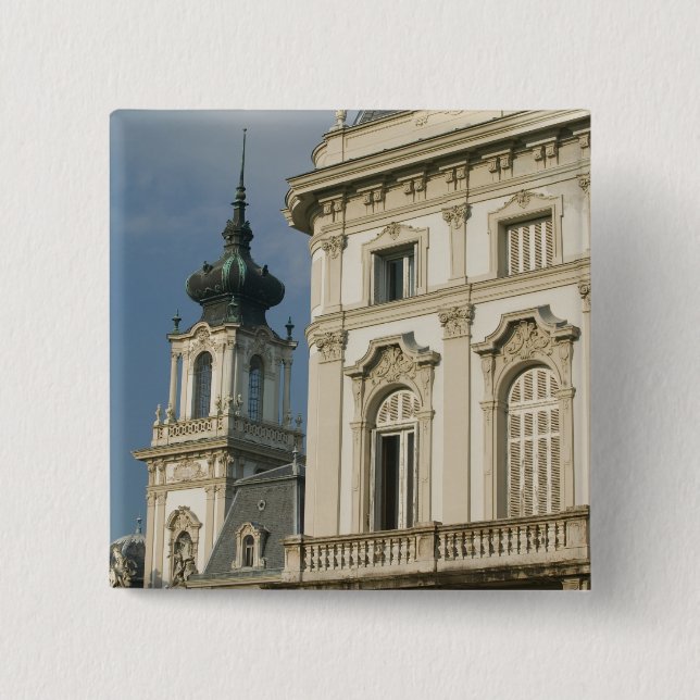 Bóton Quadrado 5.08cm HUNGRIA, Região do Lago Balaton, KESZTHELY: (Frente)