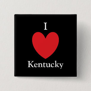 Bóton Quadrado 5.08cm I Heart Kentucky Button
