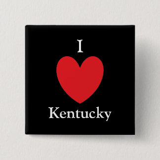 Bóton Quadrado 5.08cm I Heart Kentucky Button