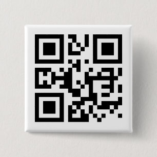 Bóton Quadrado 5.08cm I ❤ NY — Código QR