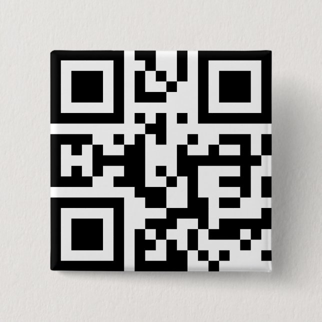Bóton Quadrado 5.08cm I ❤ NY — Código QR (Frente)