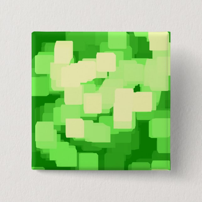 Bóton Quadrado 5.08cm "Iceberg" Arte Geométrica (Frente)