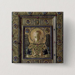 Bóton Quadrado 5.08cm Ícone que descreve o arcanjo Michael