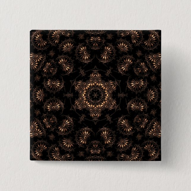 Bóton Quadrado 5.08cm Idade do Bronze Mandala (Frente)