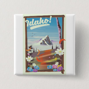 Bóton Quadrado 5.08cm Idaho! poster de viagens