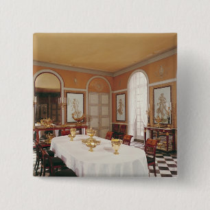 Bóton Quadrado 5.08cm Ideia da sala de jantar