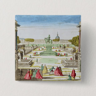 Bóton Quadrado 5.08cm Ideia de perspectiva do lugar Louis XV