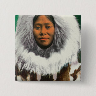 Bóton Quadrado 5.08cm Ideia de uma beleza Eskimo