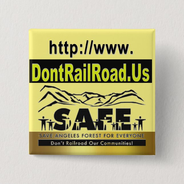 Bóton Quadrado 5.08cm Ideia do botão de HSR (Frente)