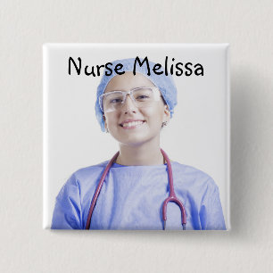 Bóton Quadrado 5.08cm Identificação profissional médica