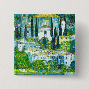 Bóton Quadrado 5.08cm Igreja de Cassone Gustav Klimt