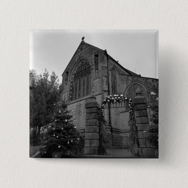 Bóton Quadrado 5.08cm Igreja de ruas Michael e All Angels (Frente)