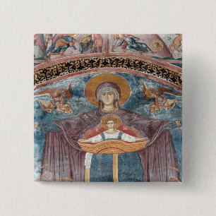 Bóton Quadrado 5.08cm Igreja Ortodoxa Sérvia, e um local da UNESCO, 2