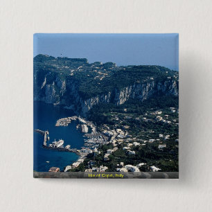 Bóton Quadrado 5.08cm Ilha de Capri, Italia