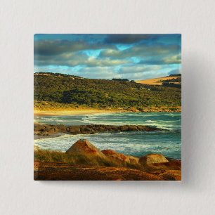 Bóton Quadrado 5.08cm Ilha do Flinders da praia de Emita, Tasmânia