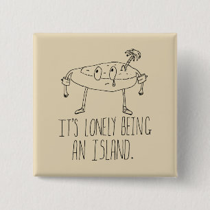 Bóton Quadrado 5.08cm Ilha dos desenhos animados