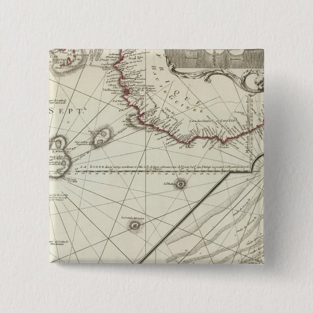 Bóton Quadrado 5.08cm Ilha Fernand de Noronha (Frente)