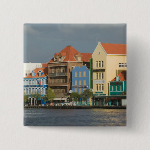 Bóton Quadrado 5.08cm Ilhas ABC, CURACAO, Willemstad: Orla marítima 2