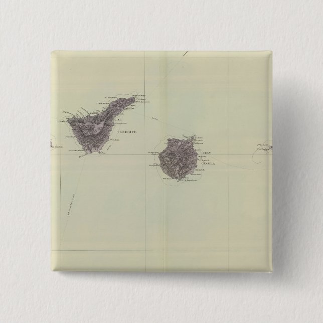 Bóton Quadrado 5.08cm Ilhas Canárias (Frente)