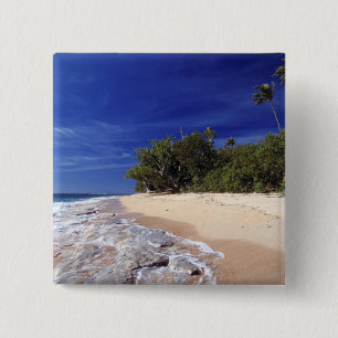 Bóton Quadrado 5.08cm Ilhas Fiji, Tavarua. Esta praia em Tavarua,