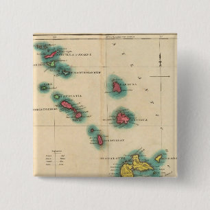 Bóton Quadrado 5.08cm Ilhas Leeward