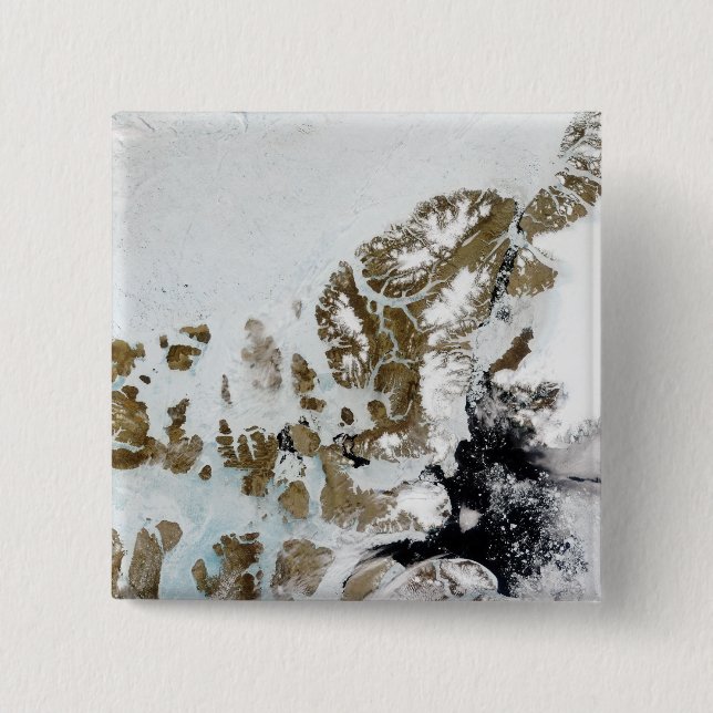 Bóton Quadrado 5.08cm Ilhas Rainhas Elizabeth 2 (Frente)