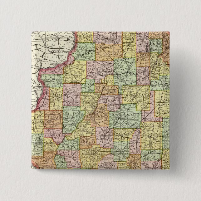 Bóton Quadrado 5.08cm Illinois (Frente)