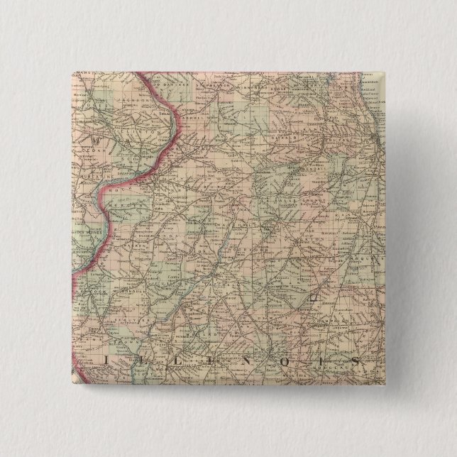 Bóton Quadrado 5.08cm Illinois 2 (Frente)