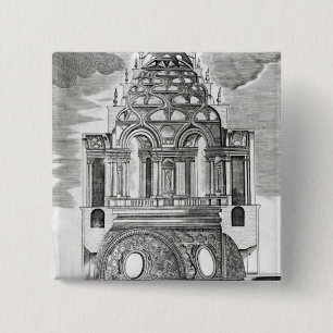 Bóton Quadrado 5.08cm Ilustração arquitectónica