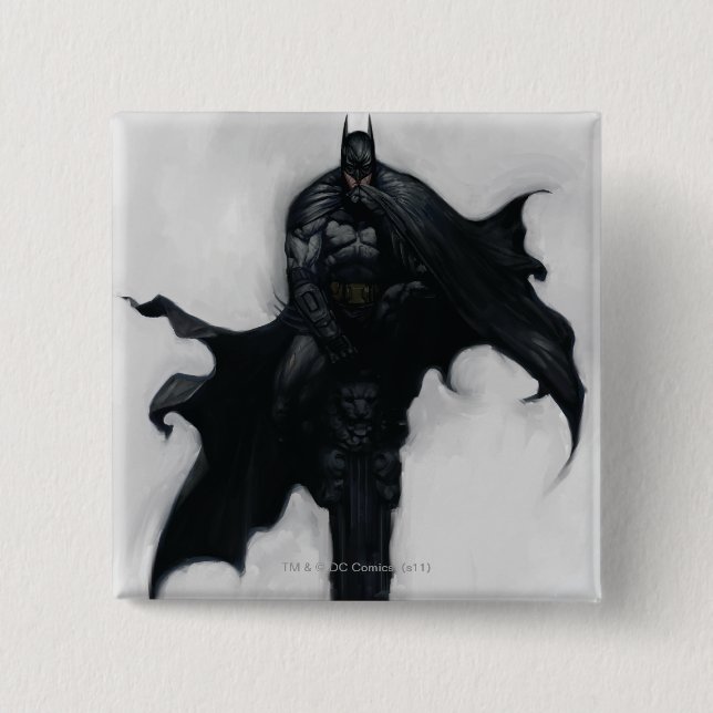 Bóton Quadrado 5.08cm Ilustração Batman (Frente)