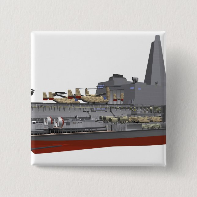 Bóton Quadrado 5.08cm Ilustração de corte (Frente)