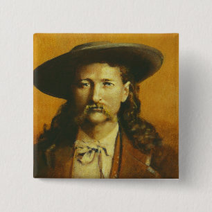 Bóton Quadrado 5.08cm Ilustração de Wild Bill Hickok