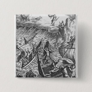 Bóton Quadrado 5.08cm Ilustração "do Aeneid" por Virgil