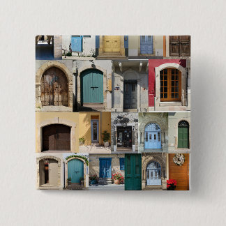 Bóton Quadrado 5.08cm Ímã de portas coloridas de Chipre