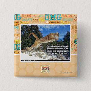 Bóton Quadrado 5.08cm Imagem do gato