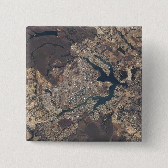 Bóton Quadrado 5.08cm Imagem natural de BrasBrasil-cor Â ìg. (Frente)