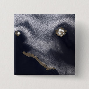 Bóton Quadrado 5.08cm Imagem por satélite da ilha Semisopochnoi