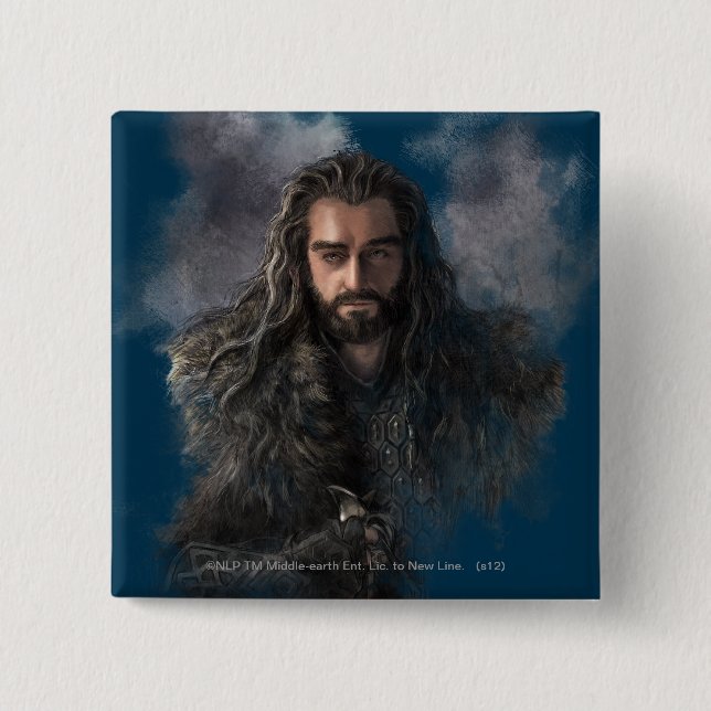 Bóton Quadrado 5.08cm Imagem THORIN OAKENSHIELD™ (Frente)